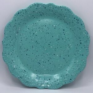Two (2) Pioneer Woman Juliette Speckled Teal 8.7" Dia. Melamine Salad Plates